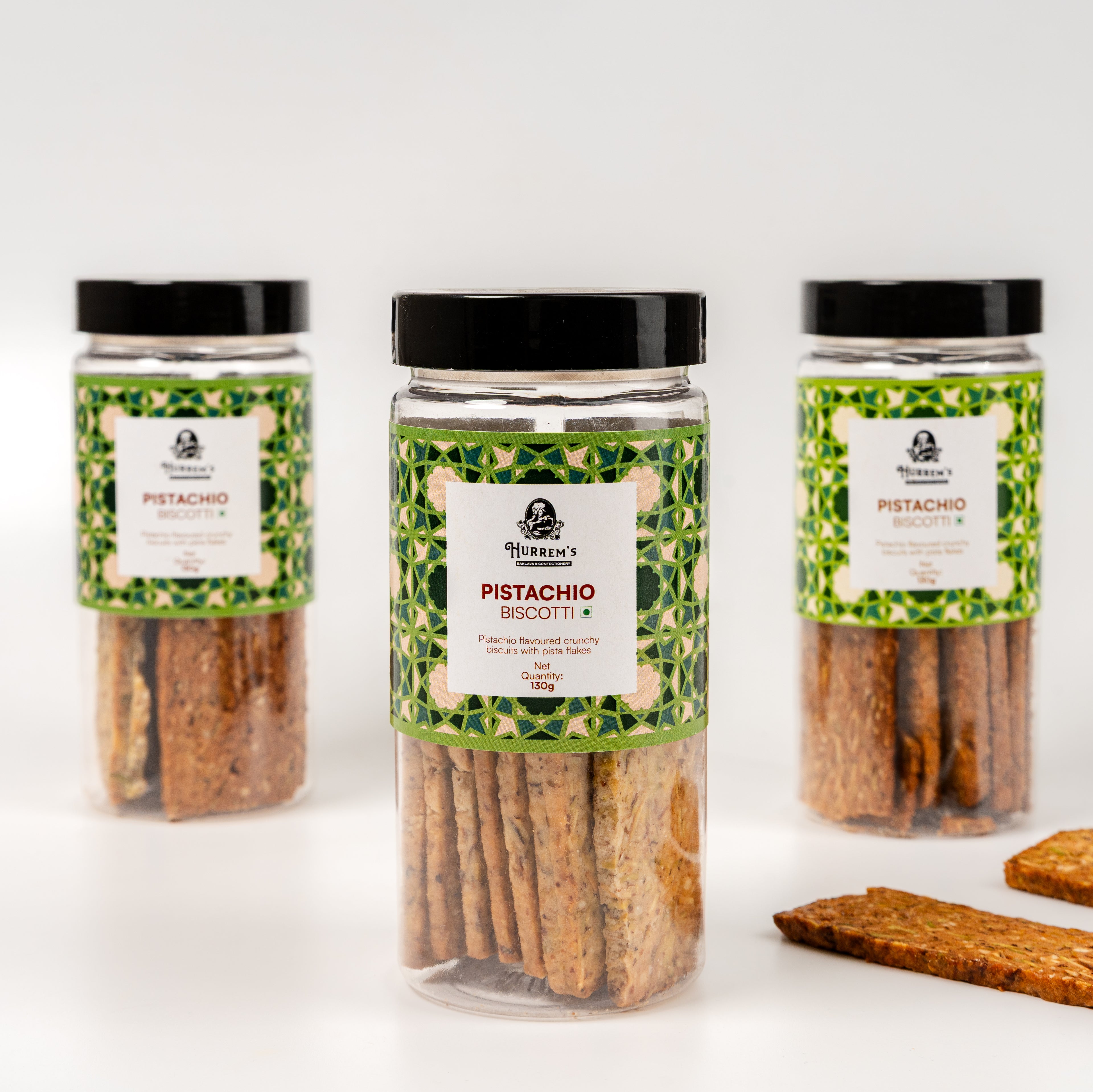 Pistachio Biscotti - Bundle of 3/125gm